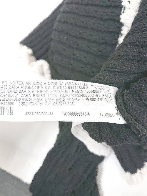 ◇ ZARA ザラ パールボタン レース ショート丈 長袖 カーディガン サイズEUR M USA M MEX 28 ブラック レディース P_画像5