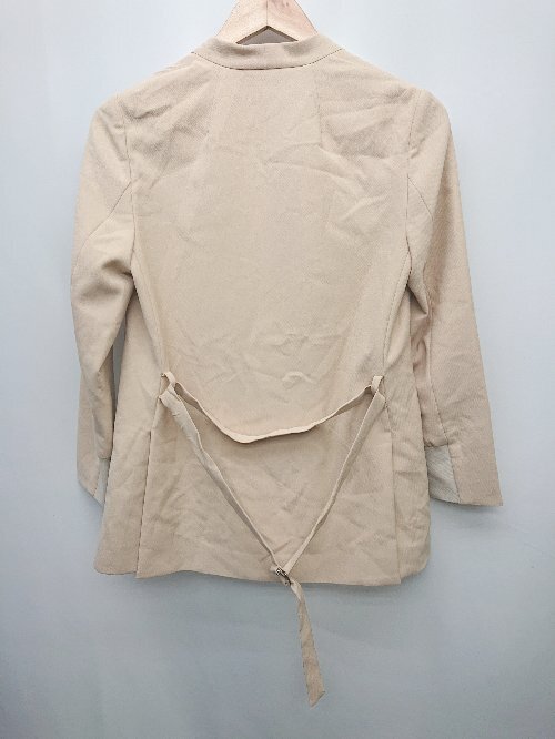 ◇ ◎ emmi atelier エミ アトリエ シンプル 無地 薄手 長袖 ジャケット サイズ0 ベージュ レディース P_画像2