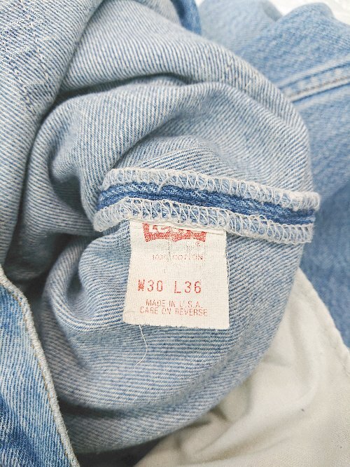 * Levi\'s Levi's распорка стандартный casual Denim джинсы размер W30L36 голубой серия женский мужской P