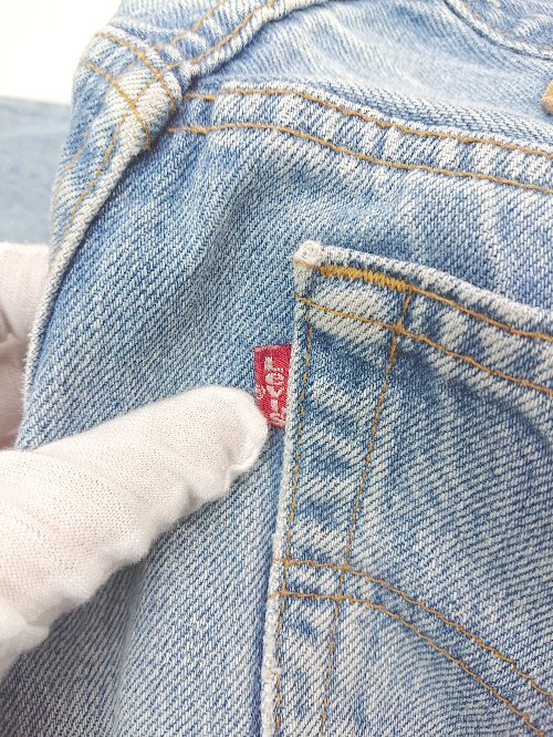 * Levi\'s Levi's распорка стандартный casual Denim джинсы размер W30L36 голубой серия женский мужской P