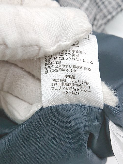 ◇ IEDIT イディット 千鳥格子 ダブルボタン 3B 長袖 ジャケット サイズ3L ブラック ホワイト レディース P_画像5