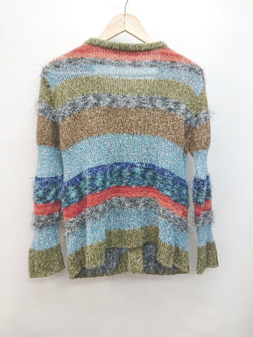 * FRAPBOIS Frapbois wool . colorful long sleeve knitted cardigan size 1 khaki blue blur un multi lady's P