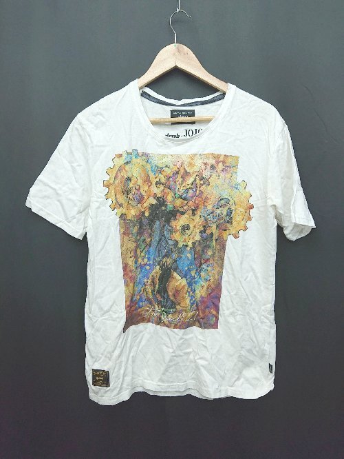 ◇ glamb×JOJO コラボ ロゴ カジュアル 半袖 Tシャツ カットソー サイズ3 ホワイト レディース メンズ P_画像1