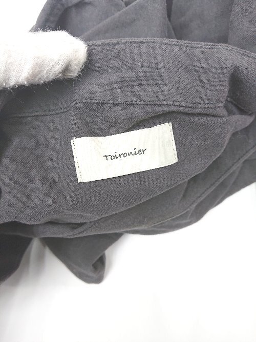 ◇ Toironier トワロニエ シンプル プルオーバー 薄手 長袖 Tシャツ シャツ サイズF ダークブラウン系 メンズ P_画像3