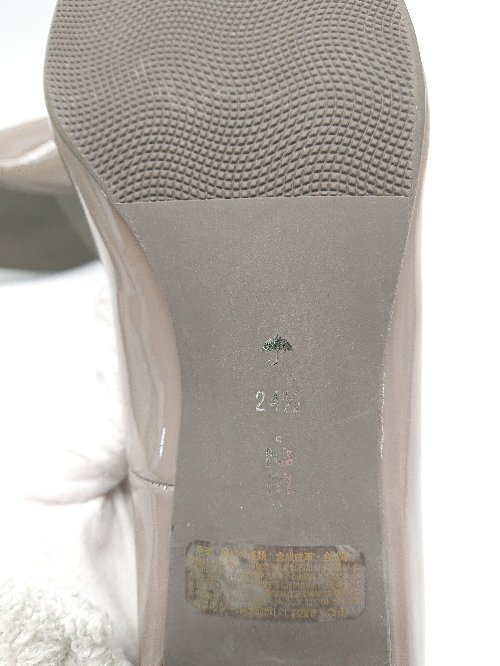* MELMOmerumo коричневый n ключ каблук дизайн low каблук туфли-лодочки размер 24.5 серый ju серия женский P