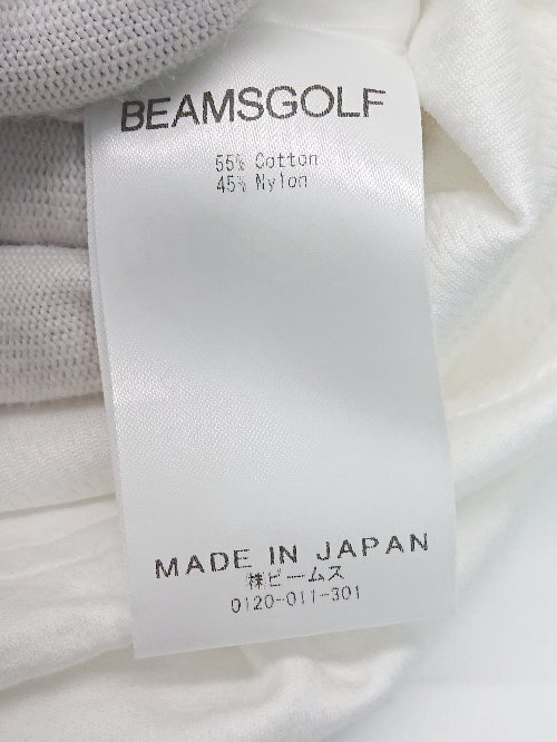 * BEAMSGOLF clear Logo outdoor Golf wear mok neck short sleeves shirt size S white lady's P