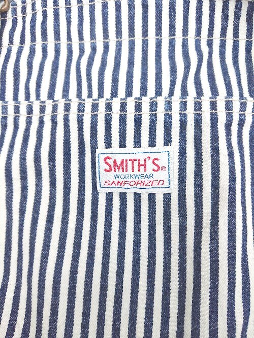 ◇ SMITH'S スミス ストライプ 可愛い ノースリーブ サロペット サイズML ネイビー ホワイト レディース P_画像3