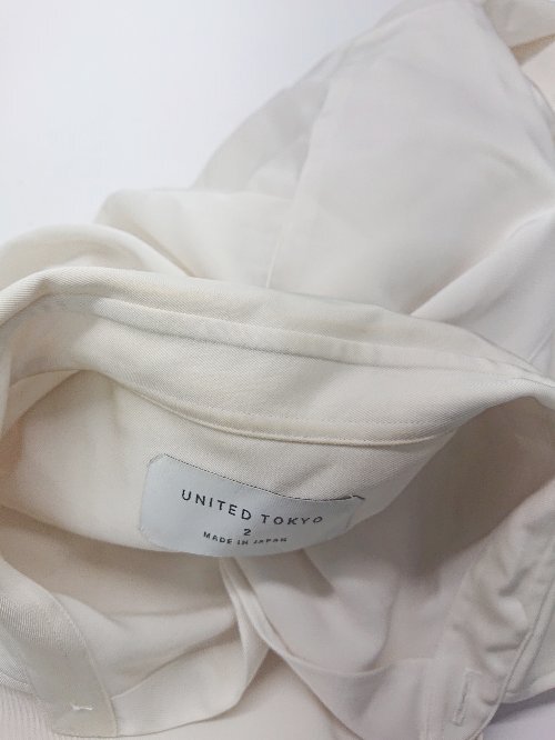 ◇ UNITED TOKYO ユナイテッド トウキョウ シンプル きれいめ やわらかい 長袖 シャツ サイズ2 オフホワイト メンズ P_画像6