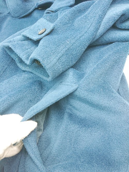■ ln fortis ステンカラー ロング シンプル 長袖 コート サイズS ブルー系 メンズ P_画像6