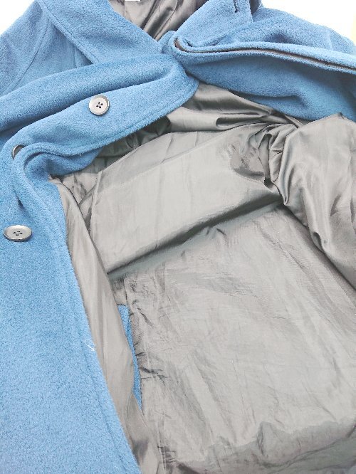■ ln fortis ステンカラー ロング シンプル 長袖 コート サイズS ブルー系 メンズ P_画像5