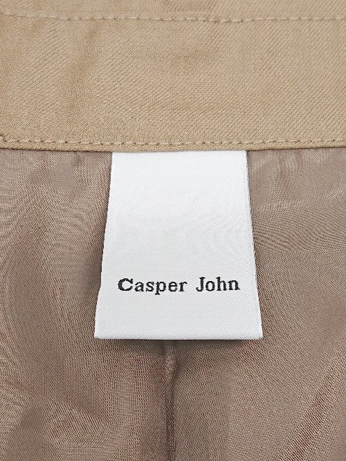 ◇ ◎ Casper John キャスパージョン シンプル 無地 ゆったり 長袖 トレンチコート サイズ縦S 横Ｍ ベージュ メンズ P_画像3