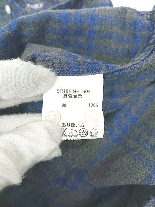 ◇ SERO セロ チェック カジュアル フロントボタン 長袖 シャツ サイズM ブルー メンズ P_画像4
