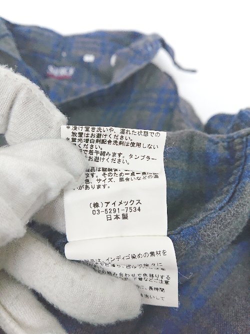 ◇ SERO セロ チェック カジュアル フロントボタン 長袖 シャツ サイズM ブルー メンズ P_画像5