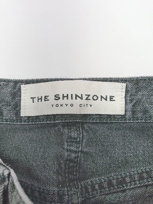◇ THE SHINZONE ザ シンゾーン 切りっぱなし 無地 シンプル デニム ジーンズ パンツ サイズ34 グレー レディース P_画像3