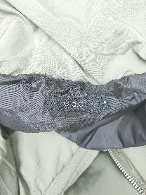 ■ G.O.C ジーオーシー 韓国系ファッション シンプル 長袖 中綿 ジャケット サイズF カーキ メンズ P_画像3