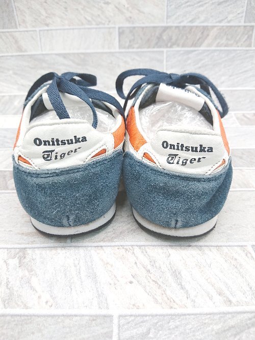 ◇ Onitsuka Tiger オニツカタイガー カジュアル スニーカー シューズ サイズ23.0cm ネイビー オレンジ レディース P_画像3