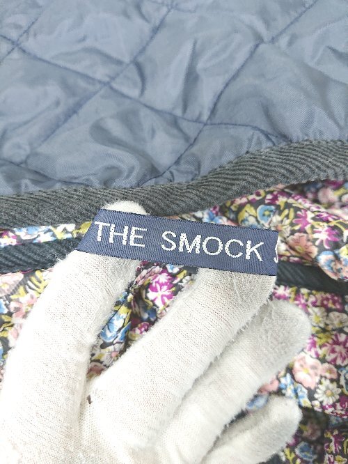 ◇ THE SMOCK SHOP ザスモックショップ キルティング フード シンプル 長袖 ジャケット サイズM ネイビー レディース P_画像3