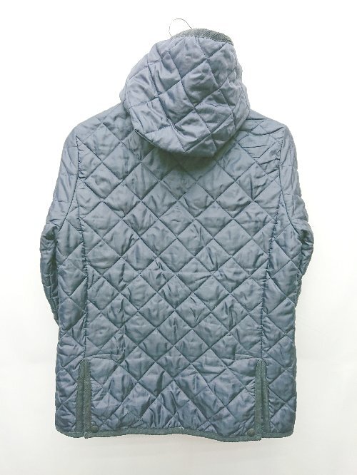 ◇ THE SMOCK SHOP ザスモックショップ キルティング フード シンプル 長袖 ジャケット サイズM ネイビー レディース P_画像2