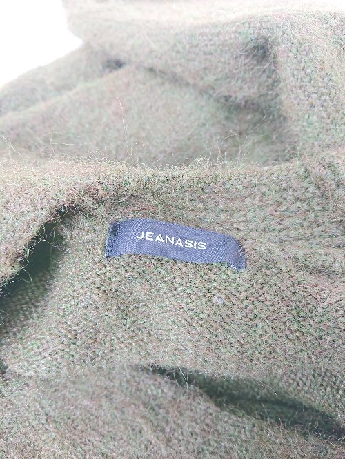 ◇ JEANASIS ジーナシス ミックスカラー 長袖 ニット カーディガン サイズF カーキ ブラウン系 レディース P_画像3