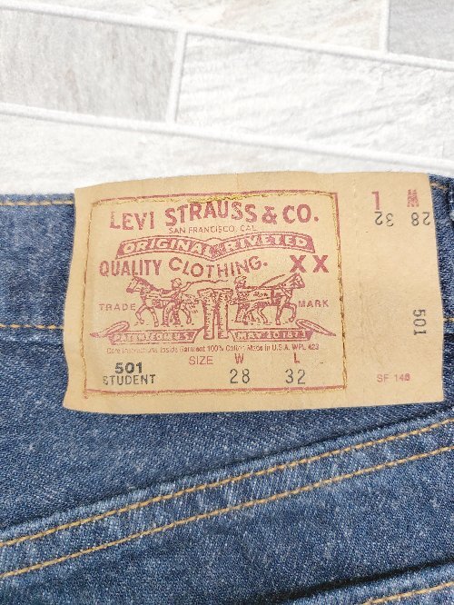 ◇ Levi's リーバイス ボタンフライ デニム パンツ ジーンズ サイズW 28 L 32 インディゴ レディース P_画像3