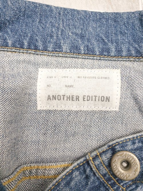 * Another Edition Another Addition casual передний кнопка длинный рукав Denim жакет размер M голубой женский P