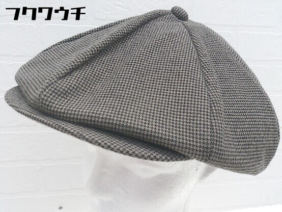 ◇ FRAPBOIS フラボア 千鳥格子 キャスケット 帽子 グレージュ ブラック レディース_画像1