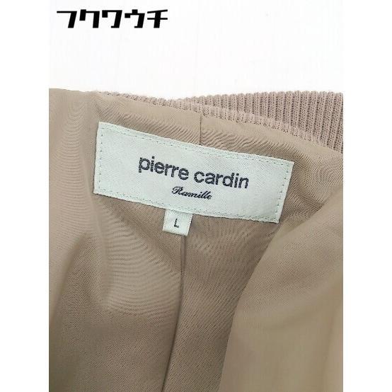 ◇ pierre cardin ピエール カルダン 中綿 長袖 ジップアップ ジャケット サイズL ブラウン ベージュ系 レディース_画像4