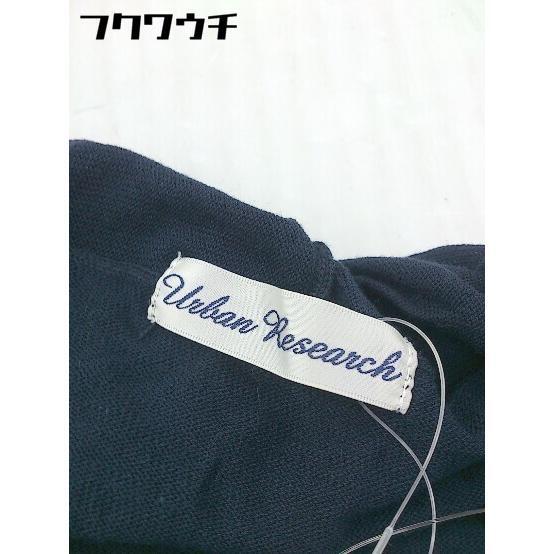 ◇ URBAN RESEARCH アーバンリサーチ 薄手 コットン ニット Vネック 七分袖 セーター サイズFree ネイビー レディース_画像4