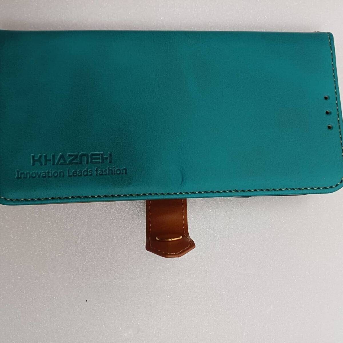 KHAZNEH　Galaxy S22 Plus　ケース　グリーン　手帳型　マグネット　スマホケース