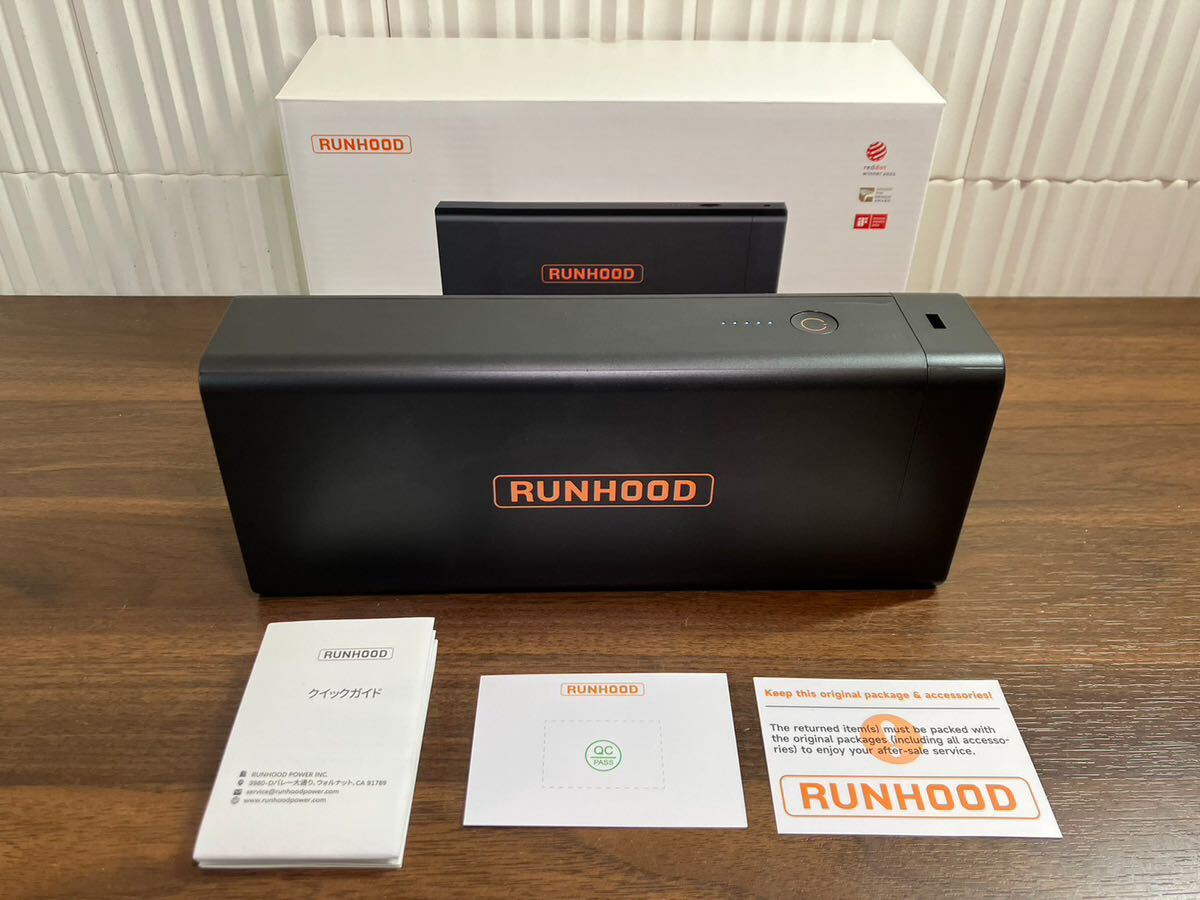 A/49 美品 RUNHOOD HE1200-JP portable power station host engine 1200 ポータブル電源 アウトドア キャンプ 車中泊 防災の画像8