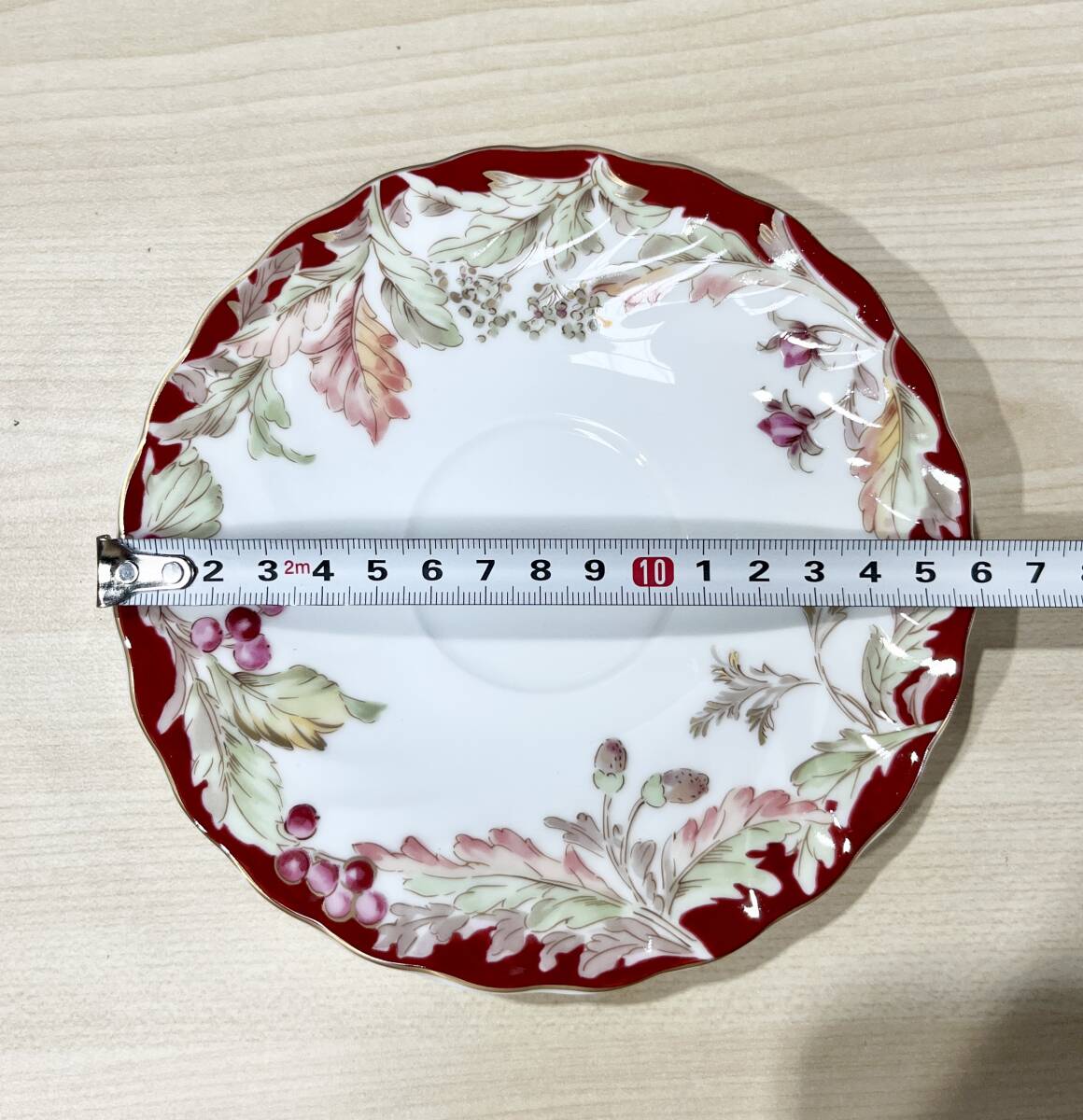 蘇さ(PEY157) 洋食器 HOYA CHINA ボーンチャイナ カップ＆ソーサー 5枚セット 中古品 100サイズの画像8