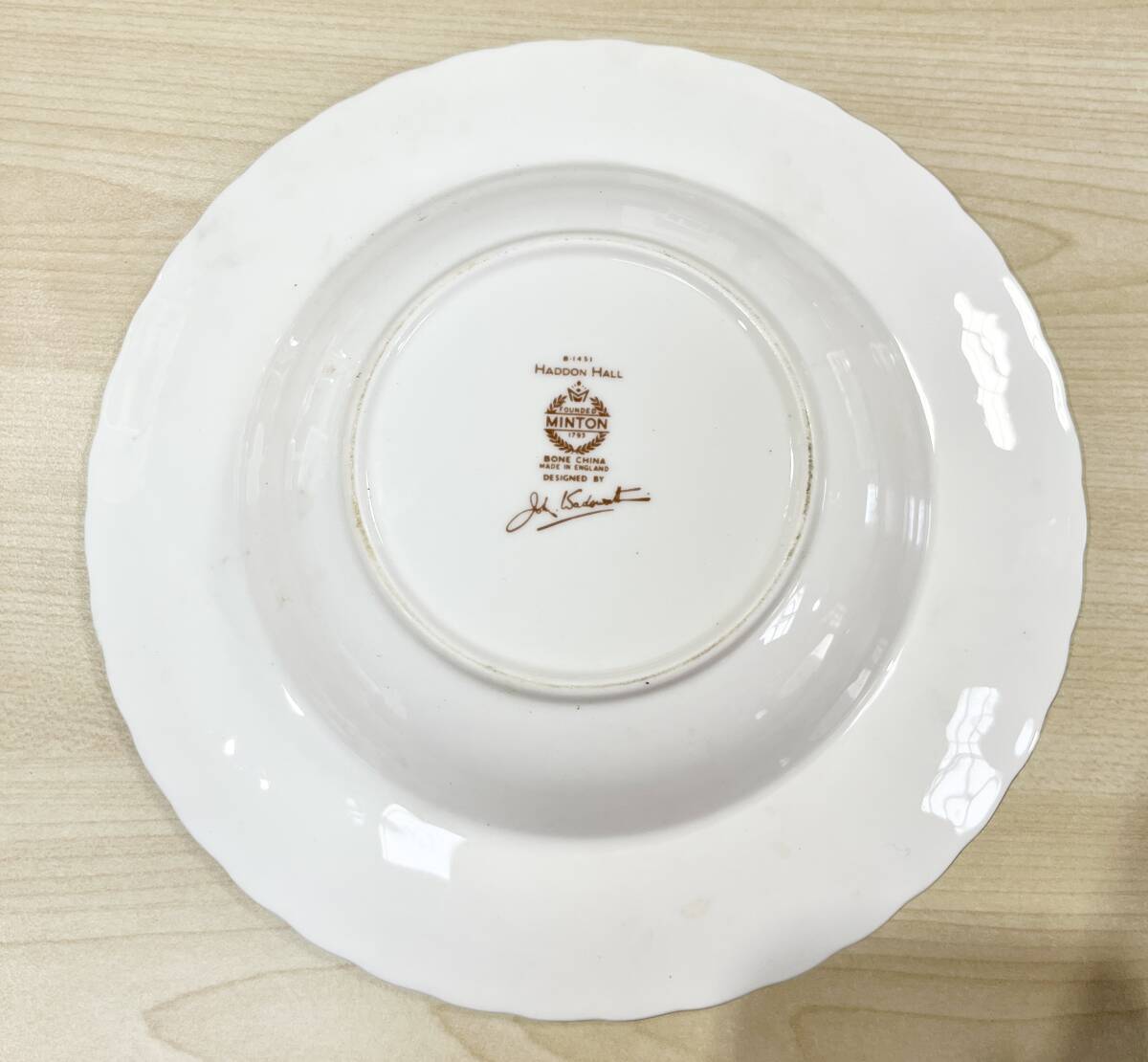 蘇さ(HaY174) 洋食器 ROYAL DOULTON ロイヤルドルトン ミントン ハドンホール スウププレート カップペア おまとめ 中古品 80サイズの画像4