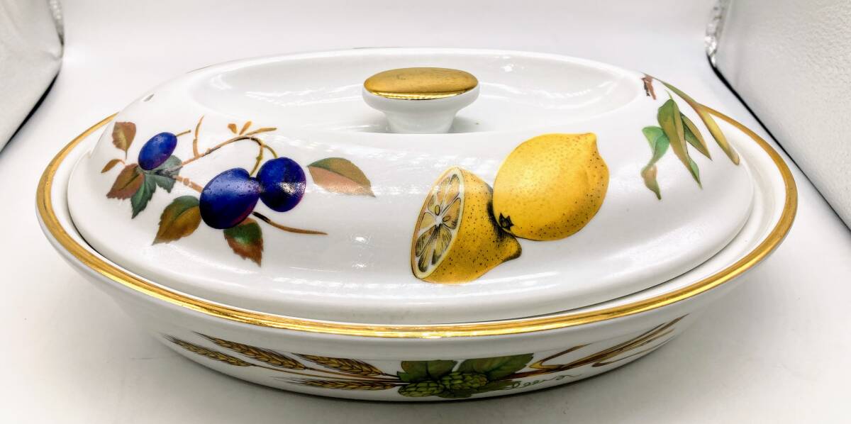 蘇さ(MtY1613) 洋食器 ロイヤルウースター RoyalWorcester EveshamGold キャセロール パイディッシュ おまとめ 中古品 80サイズの画像2