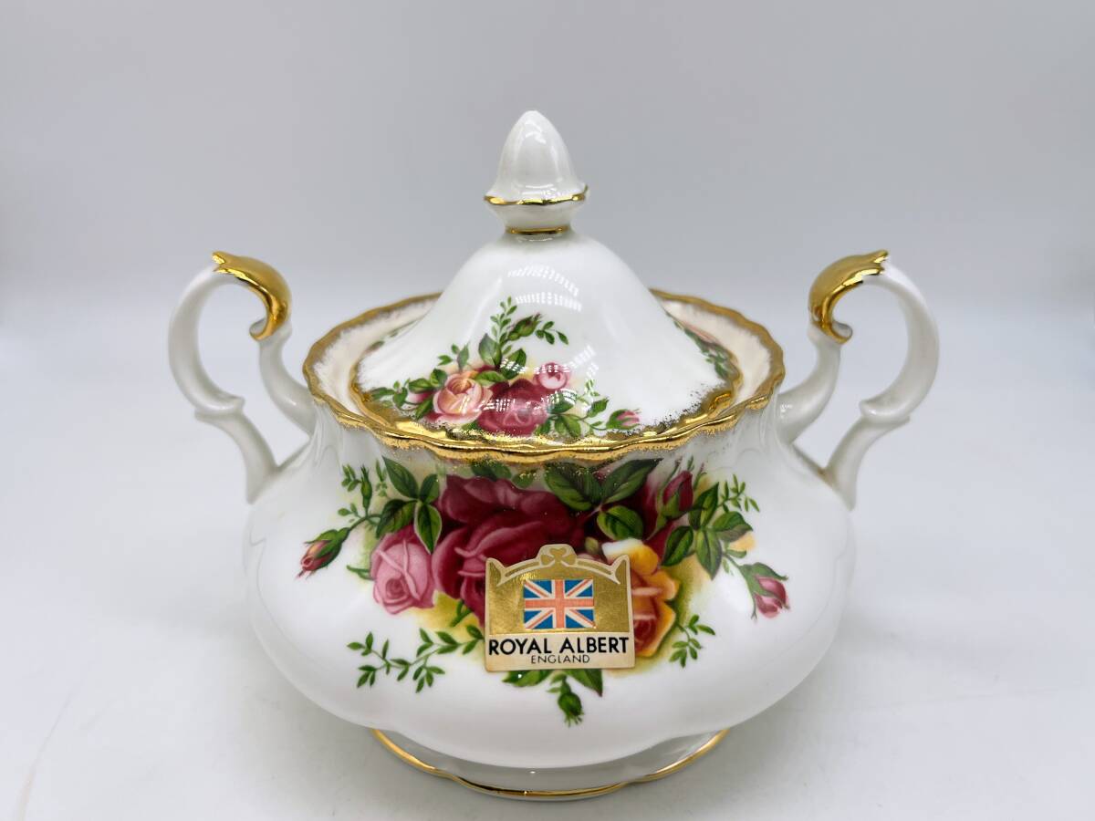 蘇や(HaY195)　洋食器　Royal Albert　ロイヤルアルバート カップ＆ソーサー6客　ティーポット他　カントリーローズ　中古品　120サイズ_画像8