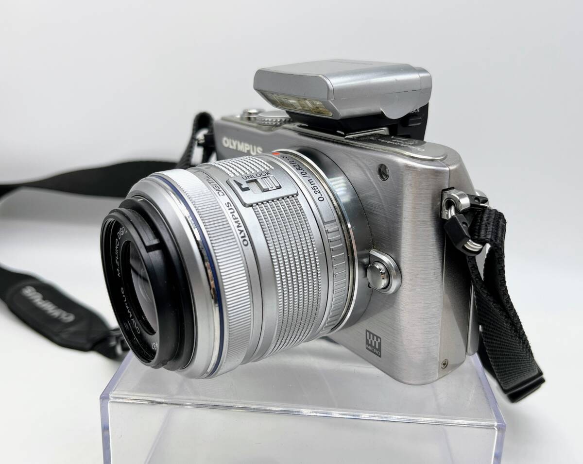 蘇さ(FY1131)　デジタルカメラ　OLYMPUS PEN Lite E-PL3+レンズセット オリンパス　本体 簡易動作確認済み　中古品　60サイズ_画像2