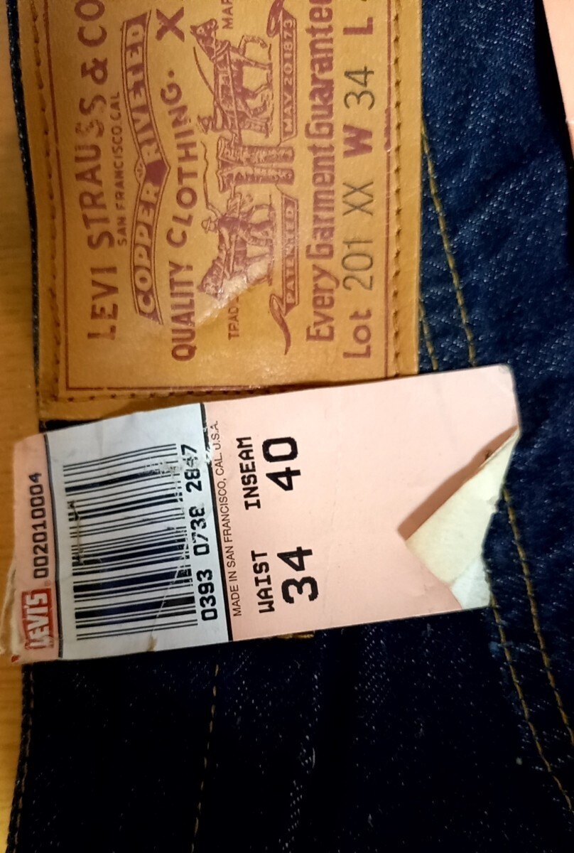 Levi's USA製 201XX W34 L40 冊子完備 超貴重サイズ バレンシア Levi's USA製 201XX W34 L40 冊子完備 超貴重サイズ バレンシア