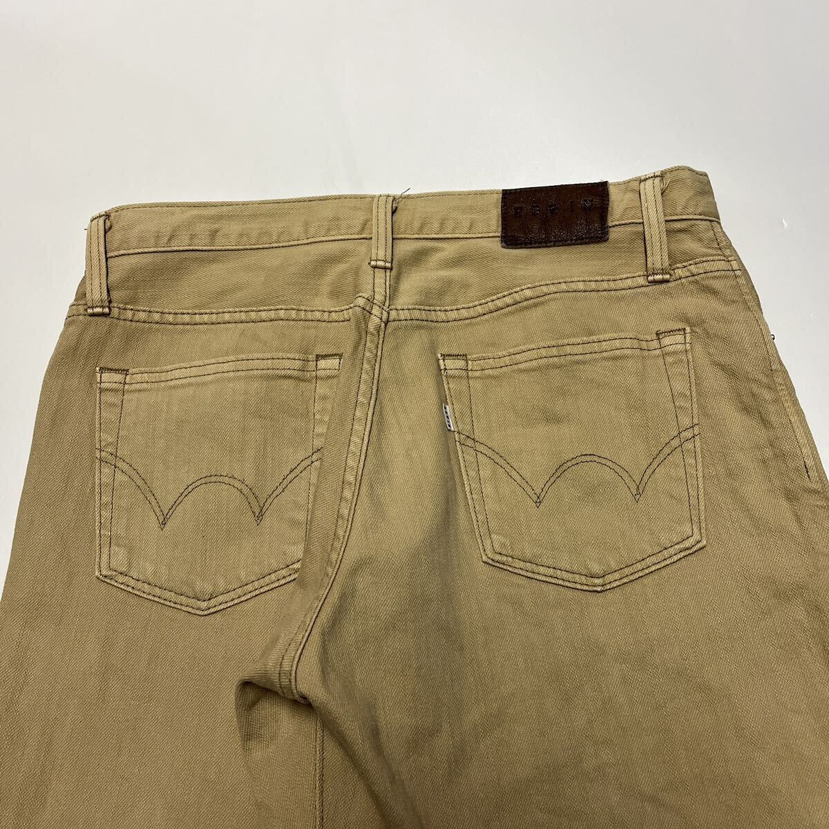 EDWIN Edwin 503ST стрейч джинсы Denim брюки бежевый лен смешивание W30 сделано в Японии 