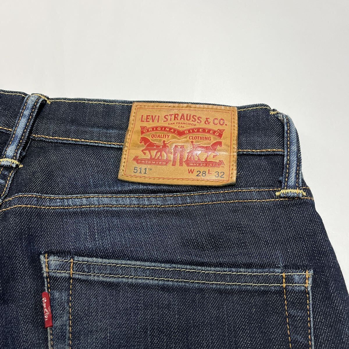 Levi’s リーバイス 511 スリムフィットテーパード ストレッチジーンズ デニムパンツ 00511-1322 W28 L32_画像7