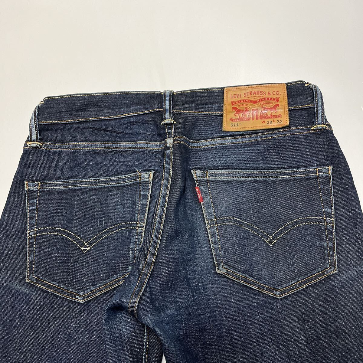 Levi’s リーバイス 511 スリムフィットテーパード ストレッチジーンズ デニムパンツ 00511-1322 W28 L32_画像5