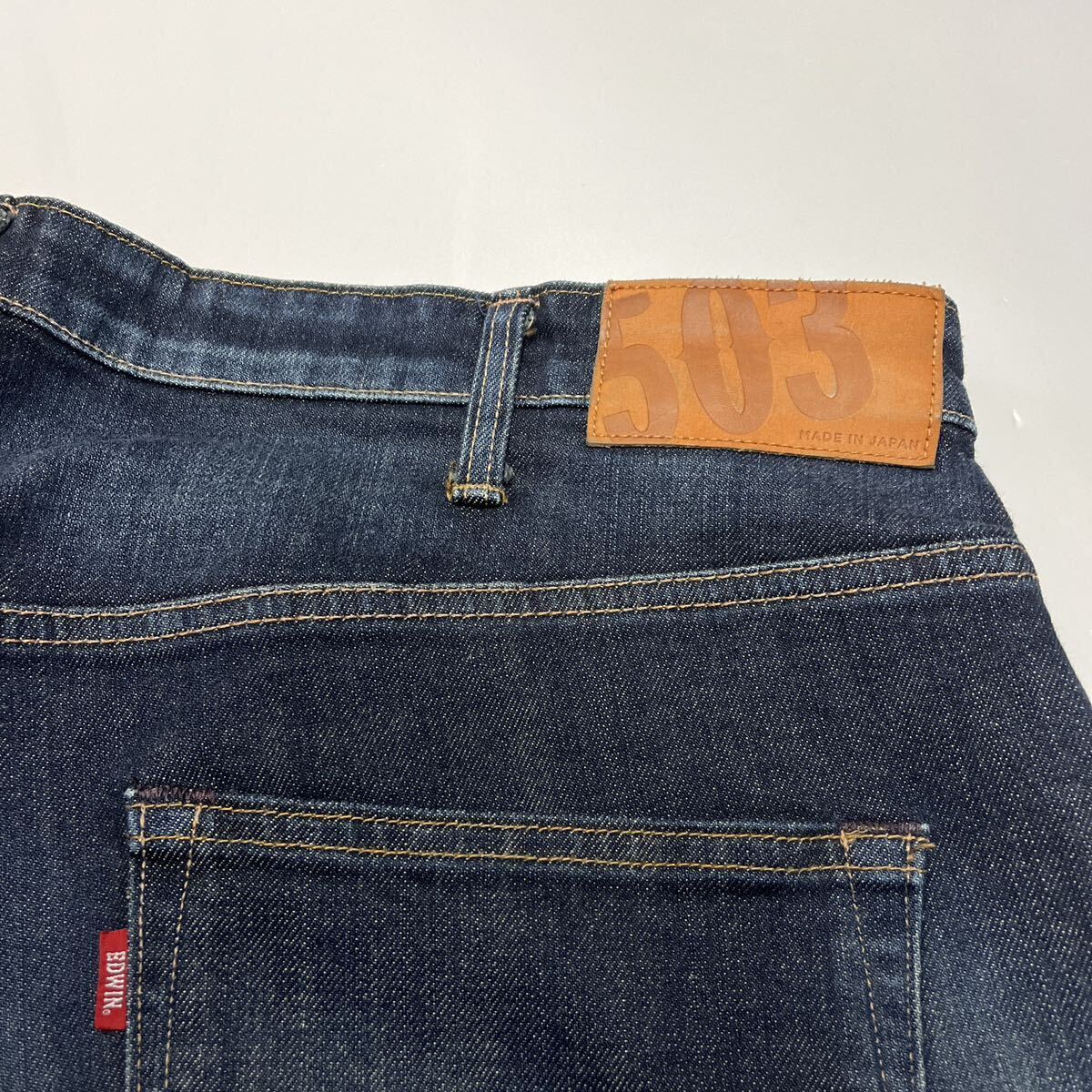 EDWIN Edwin 503 E50303 постоянный распорка стрейч джинсы Denim брюки W42 сделано в Японии большой размер 