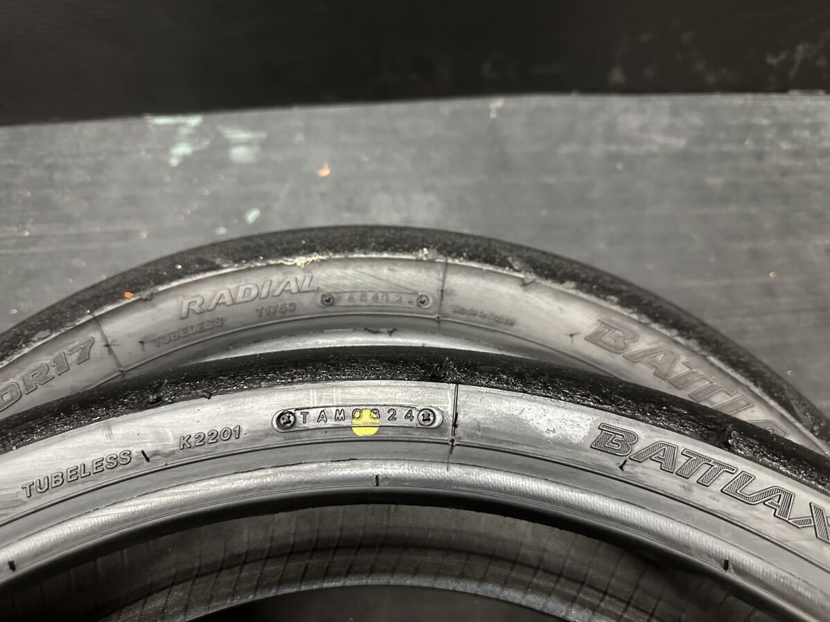 2 バリ山 35分使用ブリジストン R11 120/600R17 180/640R17 ラップ巻室内保管 120/70 180/60 190/55 スーパーコルサ _画像7