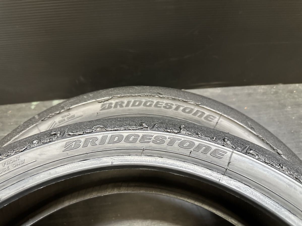 1 バリ山 40分使用 ブリジストン R11 120/600R17 180/640R17 ラップ巻室内保管 120/70 180/60 190/55 スーパーコルサ の画像4