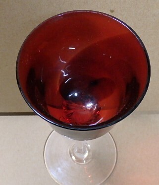 ★ （工芸用被せグラス）ワイングラス３個 高さ16.5ｃｍ サンドブラスト素材・エッチング素材の画像3