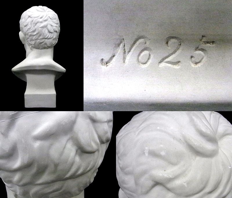 e11445　石膏像　デッサン像　男性像　美術品　彫刻　芸術　男性像　NO.25　置物　オブジェ　①_画像4