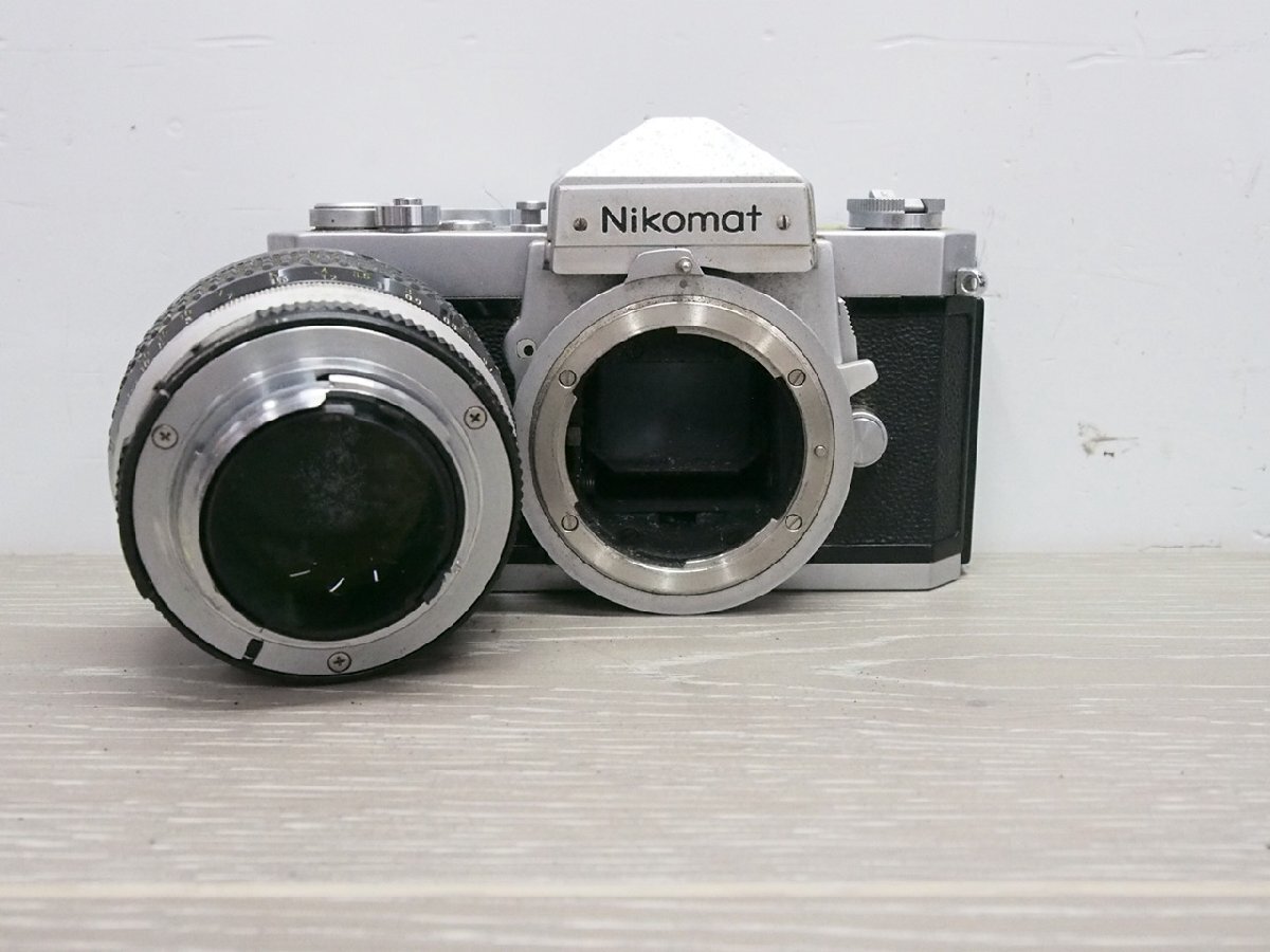 ☆【1H0401-6】 Nikon ニコン フィルムカメラ Nikomat ニコマート フィルター付き 1:1.2 ジャンク_画像10