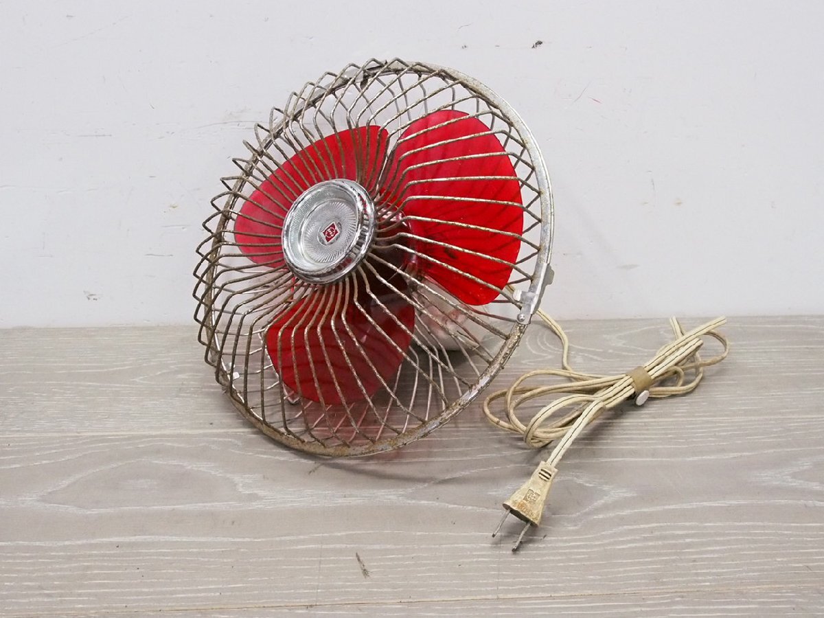 *[3R0425-5] National National electric fan F-20AA? 100V Showa Retro desk present condition goods 