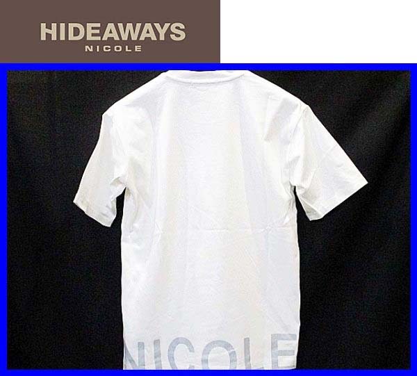 新作★48(L)★\4290〓HIDEAWAYS by NICOLEニコル〓天竺バックプリント半袖Tシャツ09_画像1