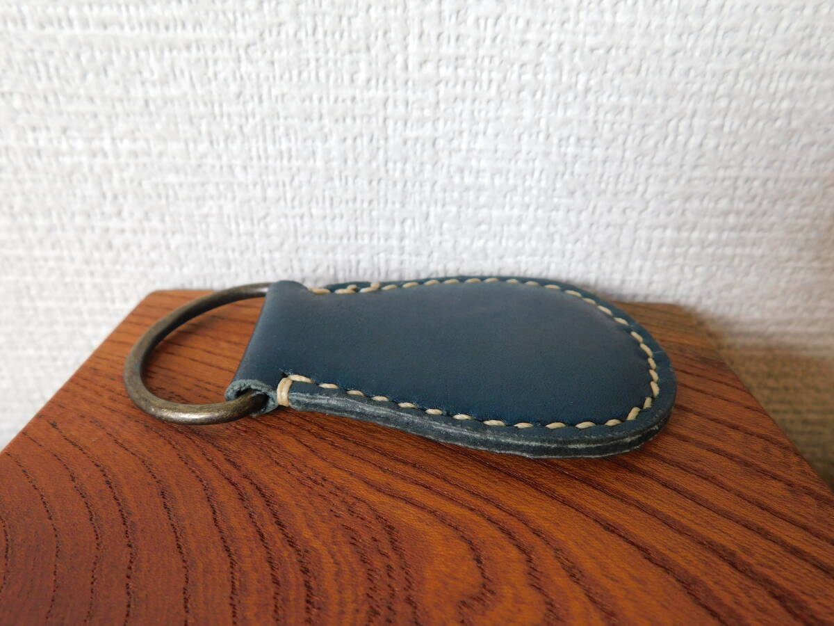 # leather craft original leather | key holder | navy blue color -1| hand made | free shipping 