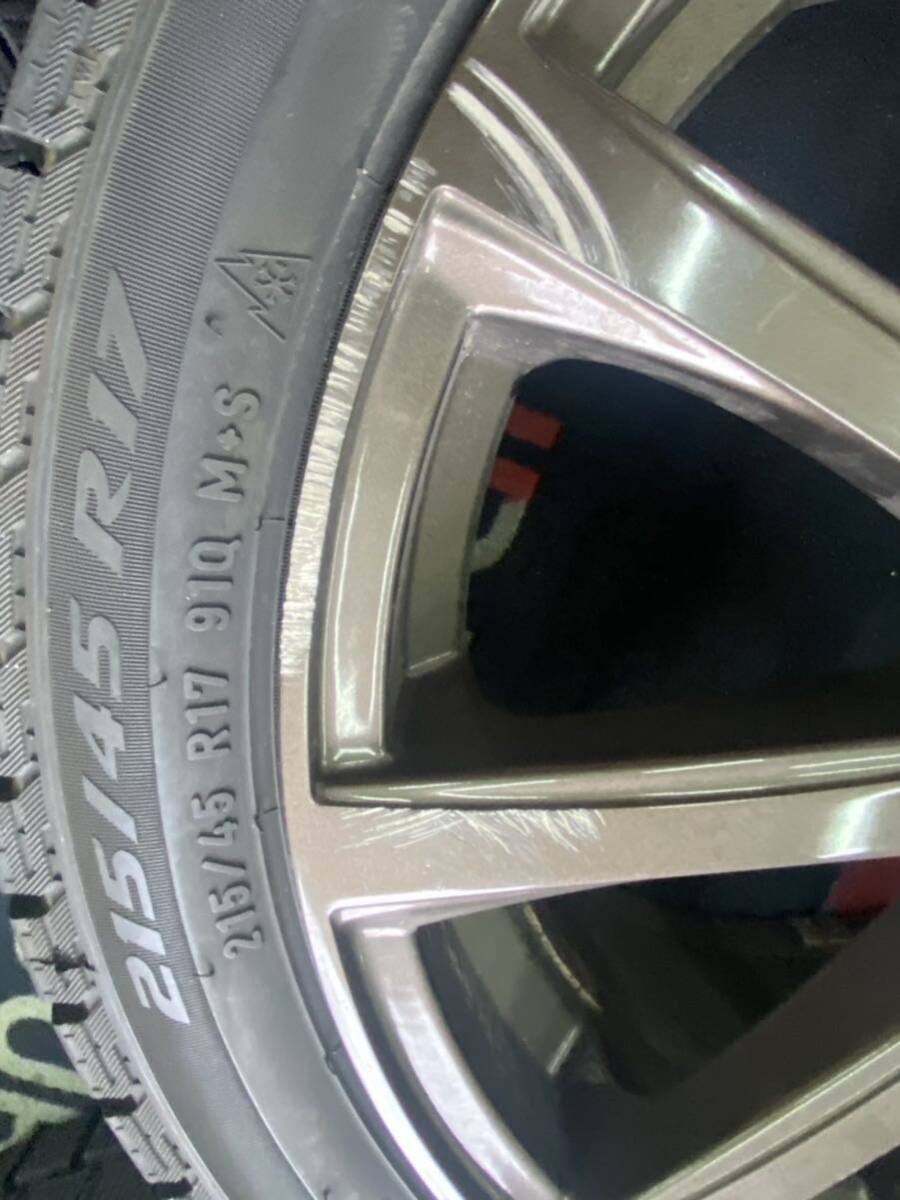 BIGWAY B-win ISX 　ホイール　スタッドレス付き　215/45　R17　４本セット　京都より_画像6