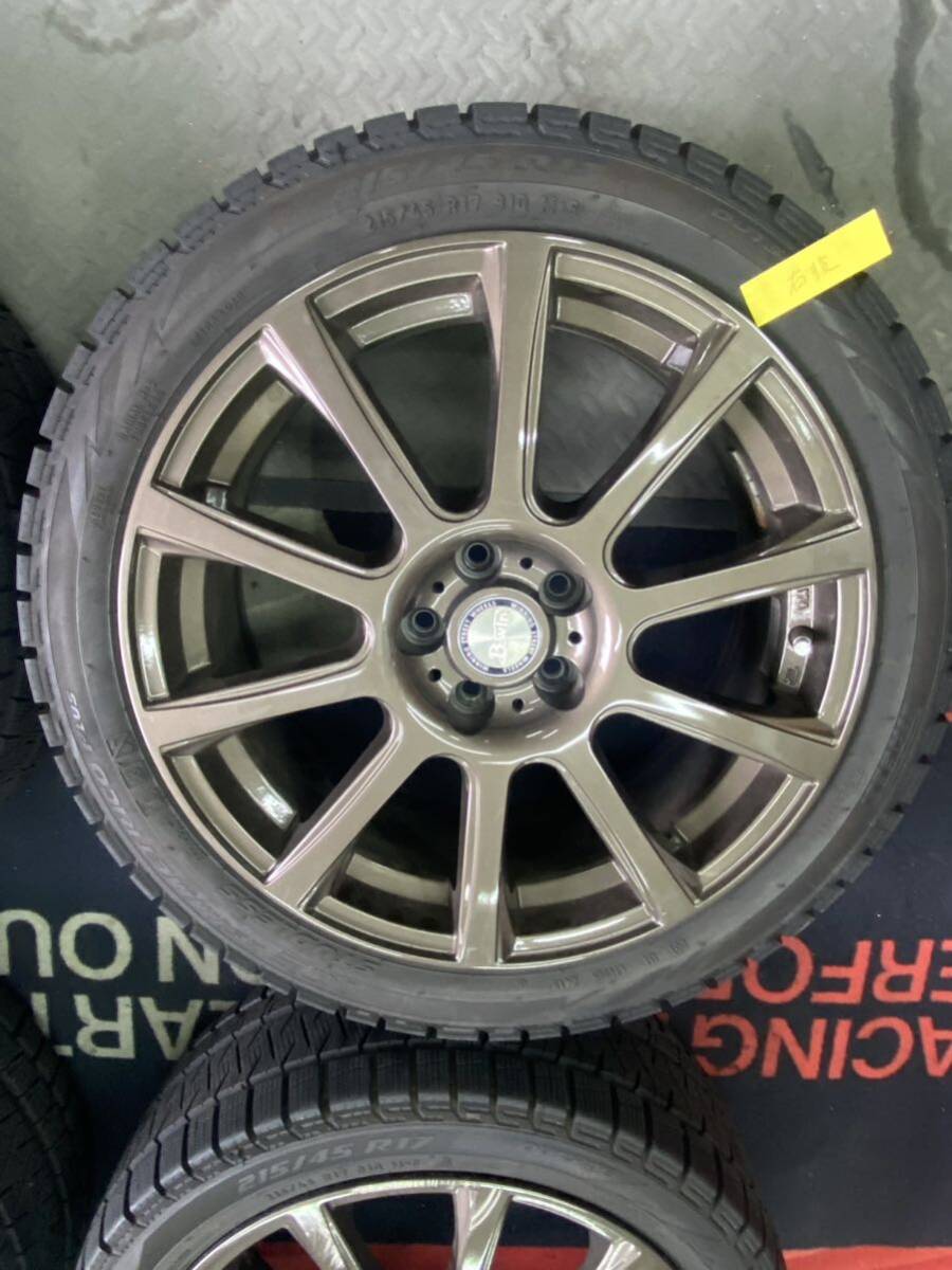 BIGWAY B-win ISX 　ホイール　スタッドレス付き　215/45　R17　４本セット　京都より_画像4